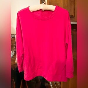 Bright Pink Women's Long Sleeve Pullover Top FREE WITH BUNDLE